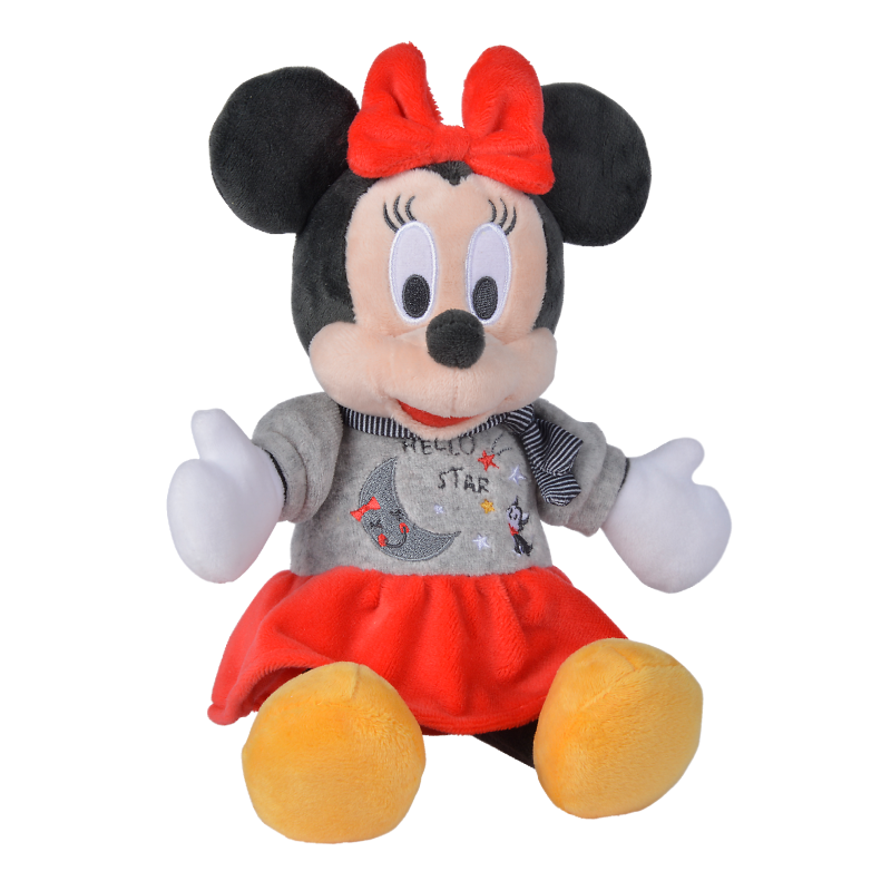  minnie souris peluche stary night rouge gris 25 cm 